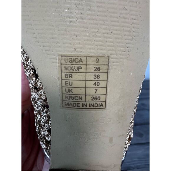 NWT RAG &‎ CO MELANIE Rose Gold Bronze Tassels Embellished Woven Flat Mules Size - Picture 7 of 10